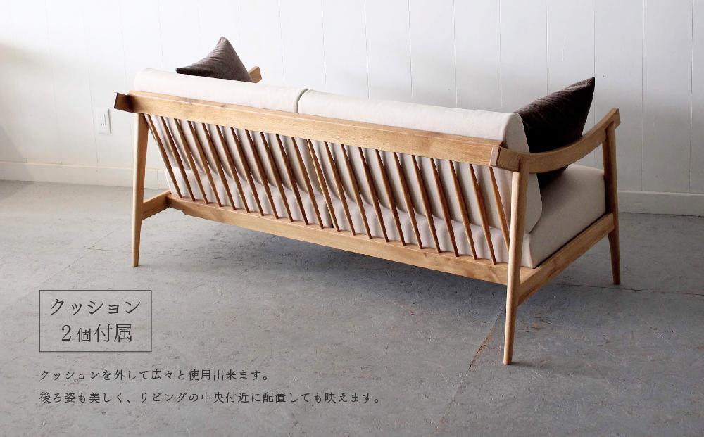 アームソファ 道産ナラ 2.5人掛け 北海道  MOOTH インテリア 手作り 家具職人 椅子 家具 家具 家具 家具 家具 家具