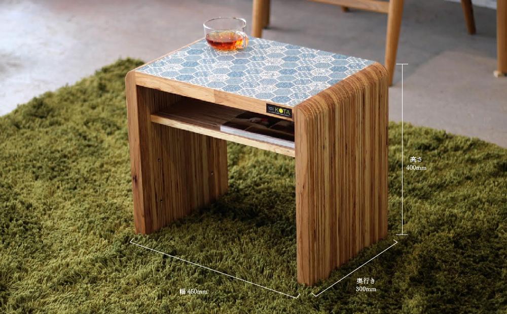 サイドテーブル 杉 和柄 北海道 KOTA インテリア 手作り 家具職人 テーブル モダン 家具 家具 家具 家具 家具 家具