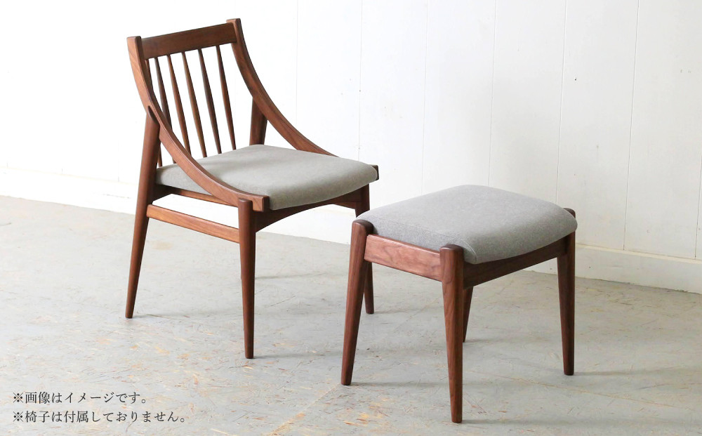 オットマン（ダイニングチェア用、スツール兼用）（ウォールナットまたは道産ナラ）北海道 MOOTH インテリア 手作り 家具職人 ソファ チェア 家具 家具 家具 家具 家具 家具