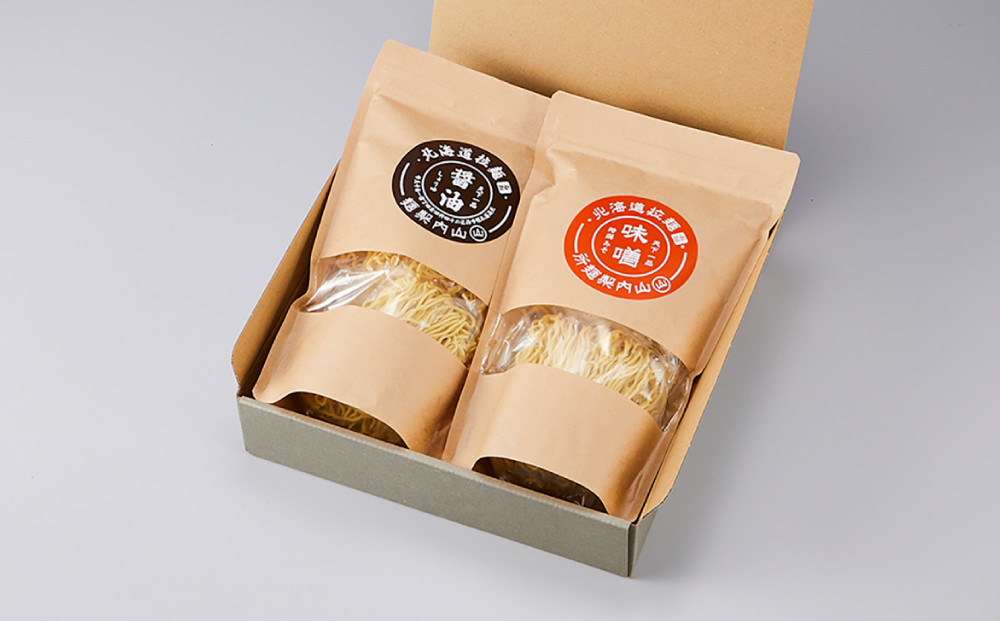 工場直送！！北海道産小麦１００％使用熟成ちぢれ乾燥ラーメン4食入り　スープ付き