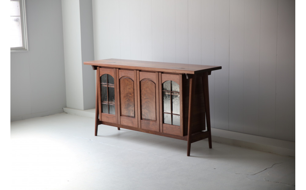 サイドボード ウォールナット 北海道  MOOTH インテリア 手作り 家具職人 ローボード リビングボード 家具 家具 家具 家具 家具 家具