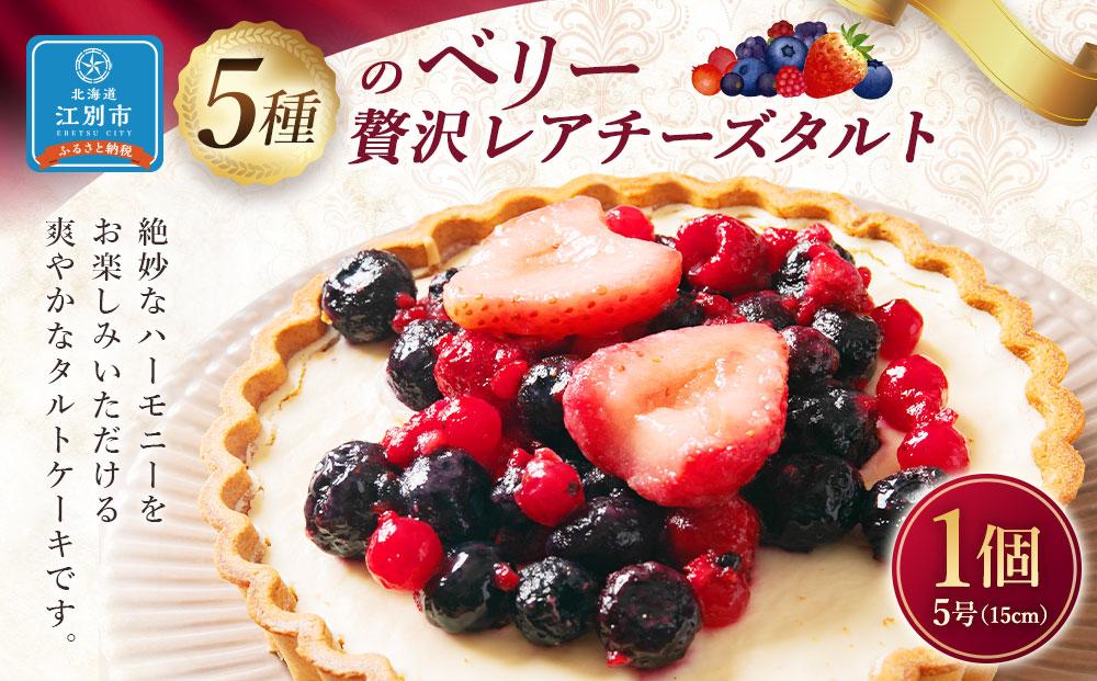 5種のベリー贅沢レアチーズタルト 5号サイズ 1個 タルトケーキ