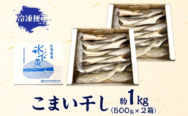 北海道産こまい干し 約1kg(500g×2) 化粧箱入 氷下魚 干し魚 おかず おつまみ 揚げ物