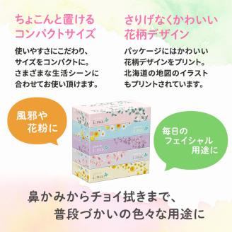 エリエール 箱ティッシュ 150組 5箱×12パック 計60箱 i:na イーナ ティッシュペーパー 最短 10日以内 ボックスティシュー まとめ買い ペーパー 紙 防災 常備品 備蓄品 消耗品 備蓄 日用品 生活必需品 送料無料 北海道 赤平市