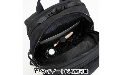 yezoLABO Momonga ユーティリティバックパック M No.8800377 ファッション小物 リュック 黒 通勤 通学 社会人 学生 出張 PCが入る ファイル収納 エキスパンド機能 日本製 国産 北海道 赤平市