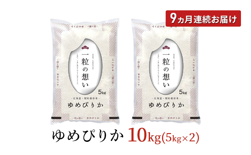 令和7年産 北海道 赤平産 ゆめぴりか 10kg 【限定寄附額】9ヵ月連続お届け 白米 精米 米 北海道 ごはん ご飯 ライス おにぎり 定期便 定期 お楽しみ 9回