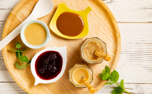 14-106 太陽牧場の新・ベストセレクション（無添加『ミルクジャム』と『ミルクソース「とろ～りミルク」』と『つぶつぶソース』詰め合わせ）