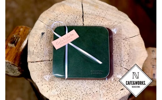 9-11 レザークラフト：本革コースター２色セット