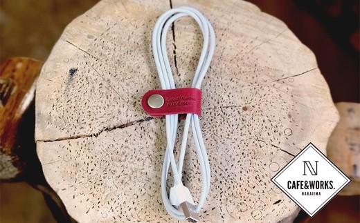 8-11 レザークラフト：本革ケーブルクリップ５色セット