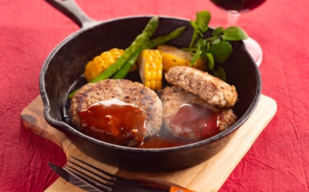 11-223 【ホワイトデー】喜多牧場の手づくり牛・豚ハンバーグ4パック ホワイトデー発送 セット(牛・豚)-各2計4パック(8個)