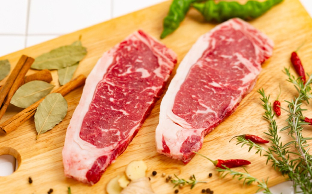 15-381 【ホワイトデー】北海道ハーブ牛ロースステーキ(320g) ホワイトデー発送 2枚(320g)