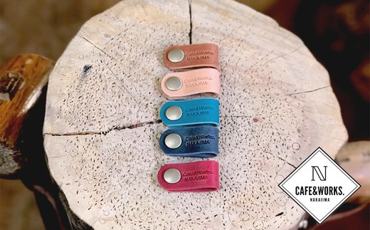 8-11 レザークラフト：本革ケーブルクリップ５色セット