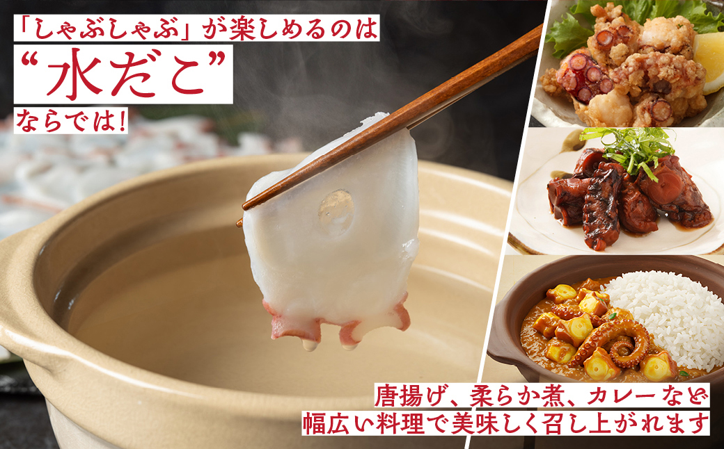 12-294 【年内配送12月15日入金まで】水だこ太足 小分け真空パック約700g～750g