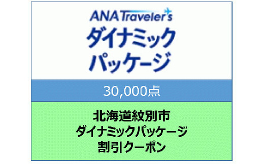 100-71 北海道紋別市　ANAトラベラーズダイナミックパッケージ割引クーポン30,000点分