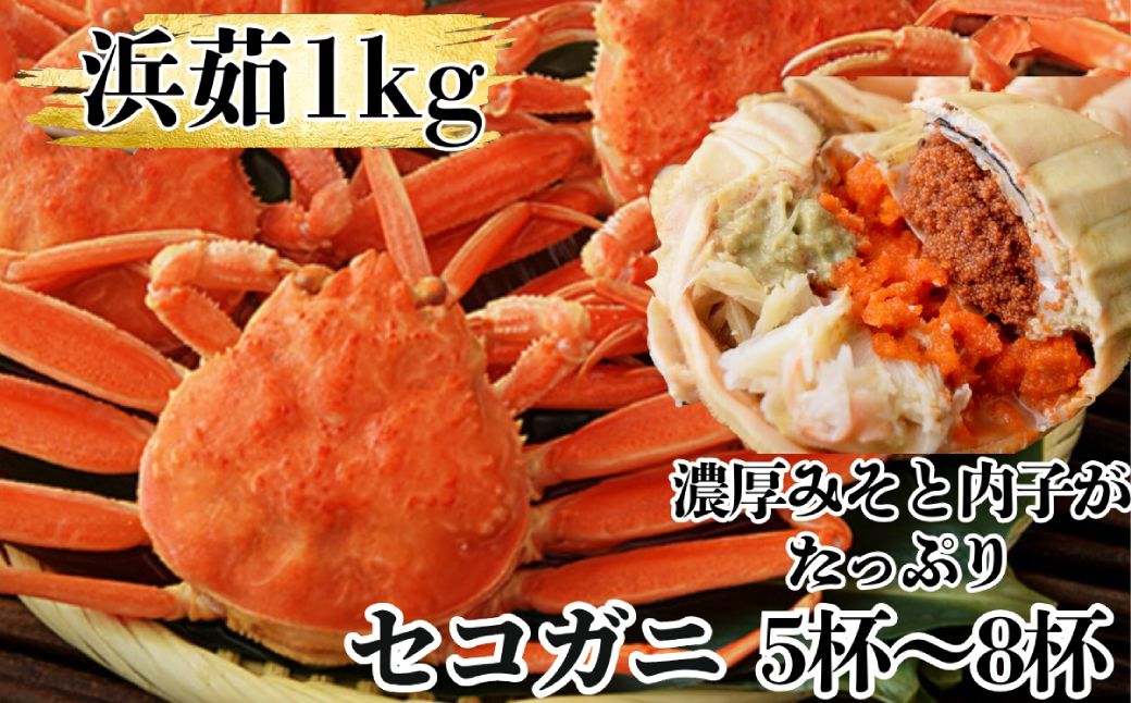 11-181 【年内発送12月15日入金まで】ボイルセコガニ1kg｜ セイコ蟹 ズワイガニメス 子持ち