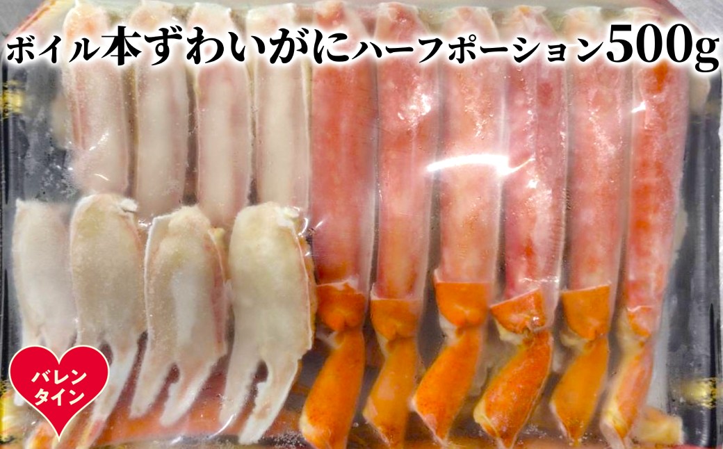 12-313 【バレンタインデー】ボイル本ずわいがにハーフポーション500ｇ