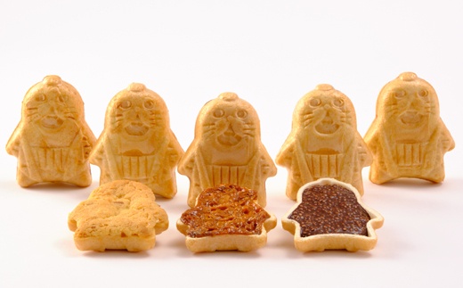 12-184 「紋太くん最中」和洋折衷15個セット（小豆餡・チョコ・フロランタン・和風さぶれ） 通常発送