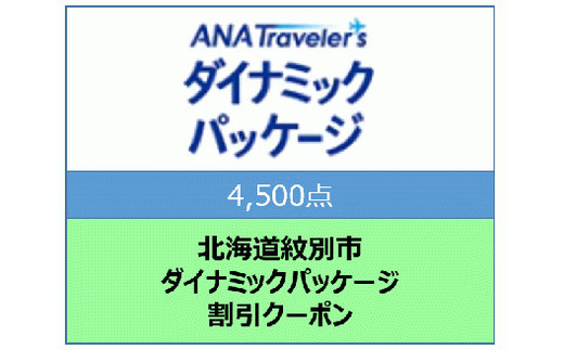 15-132 北海道紋別市　ANAトラベラーズダイナミックパッケージ割引クーポン4,500点分