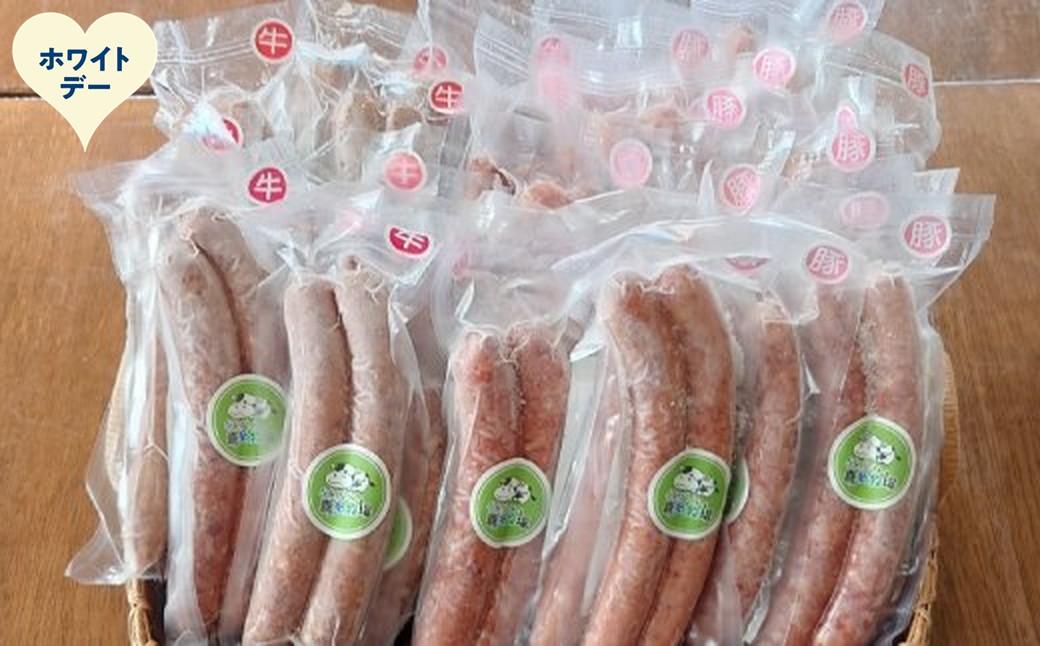 58-18 【ホワイトデー】ビーフ・ポークフランクたっぷりセット ホワイトデー発送 32パック(ポーク16ビーフ16)計64本