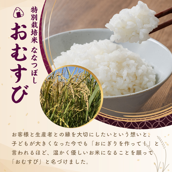 【B7133】《特別栽培米》北海道士別市産 ななつぼし 「おむすび」 (5kg) 数量限定 米 お米 白米 道産米 北海道米 ごはん おこめ コメ 【高松農園】