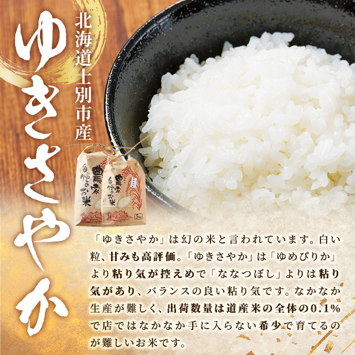 【D7102】北海道 士別市産 希少種！幻のお米 ゆきさやか (10kg) 数量限定 米 お米 白米 道産米 北海道米 ごはん おこめ コメ 10kg 【頓所農園】