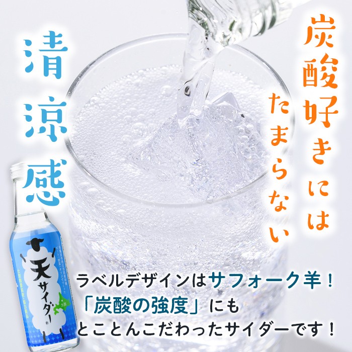 【B7032】 北海道士別市「天サイダー」(330ml×24本) サイダー 炭酸 炭酸飲料 ジュース 飲み物 ドリンク 【羊と雲の丘観光】