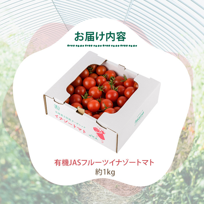 ＜季節限定＞有機JASフルーツイナゾートマト(約1kg) 【先行予約受付中・2026年7月以降発送】期間限定 トマト ミニトマト フルーツトマト 旬 野菜 リコピン【イナゾーファーム】【A7073】