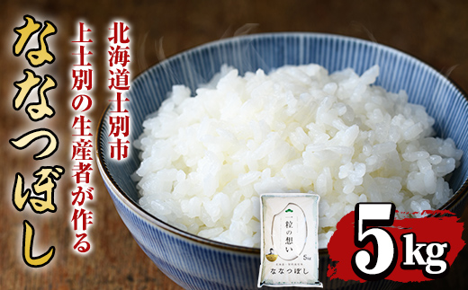 【B7089】上士別の生産者がつくるななつぼし (5kg) 米 お米 白米 北海道産 北海道米 ななつぼし 特A 一等級 ごはん おこめ コメ 単一原料米 5kg【天塩の恵み上士別】
