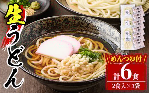 【A7065】北海道士別の寒暖差が育てた生うどん (6人前・めんつゆ付き) うどん 麺 生麺 生めん 生タイプ 冷蔵 小麦 粉 めんつゆ 【日の出食品】