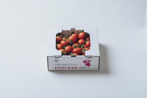 [予約受付](R6.7以降発送)北海道士別産 有機JASフルーツイナゾートマト1kg と 有機トマトジュース パウチ7個