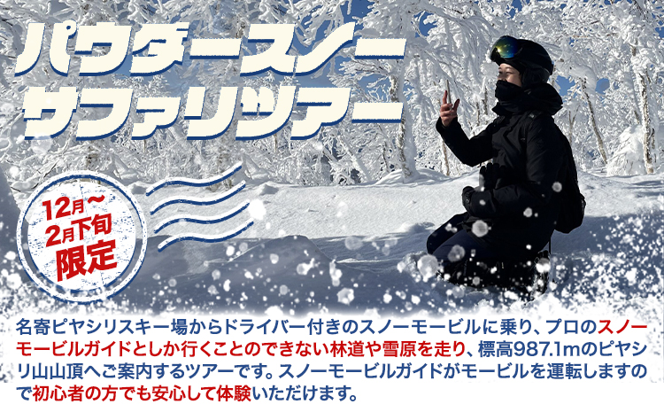 パウダースノーサファリツアー ※着日指定不可 ※離島への配送不可 《2025年10月上旬～1月中旬頃出荷》---nayoro_nkm_14_1s---st-p