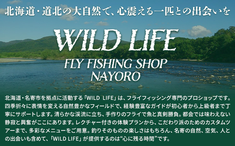 千葉ガイド フライフィッシング ツアーガイド チケット 1名様 《30日以内に出荷予定(土日祝除く)》 体験 釣り 券 WILDLIFE 川釣り 魚 遊び ガイド プロ 北海道 名寄市 ---nayoro_wdl_1_1p---