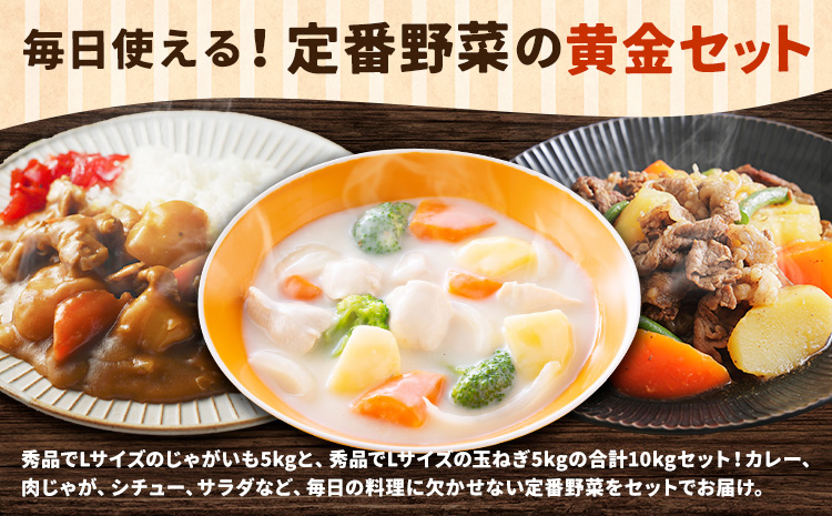 北海道名寄市産 じゃがいもと玉ねぎセット 10kg じゃがいも 5kg 秀品 玉ねぎ 5kg《2026年10月上旬～12月上旬出荷予定》北海道 名寄市 野菜 旬 カレー グラタン コロッケ じゃがバター 旬---nayoro_jdn_4_l10kg---
