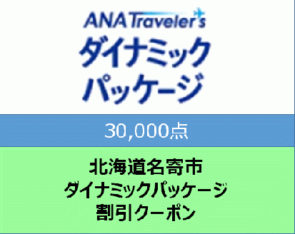 北海道名寄市　ANAトラベラーズダイナミックパッケージ割引クーポン30,000点分