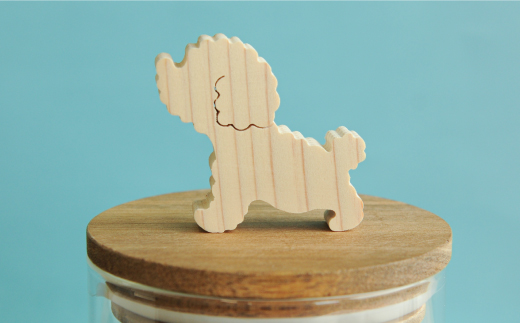 ガラスキャニスター　プードル（1）/520ml【17038】