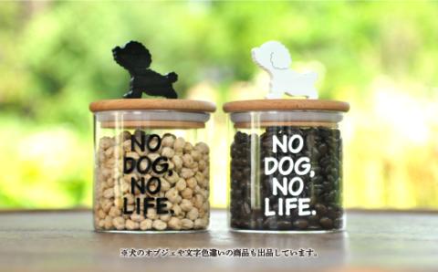 プードルのキャニスターC【テディベアーカット】（オブジェ黒・文字色白）／600ml【17012】