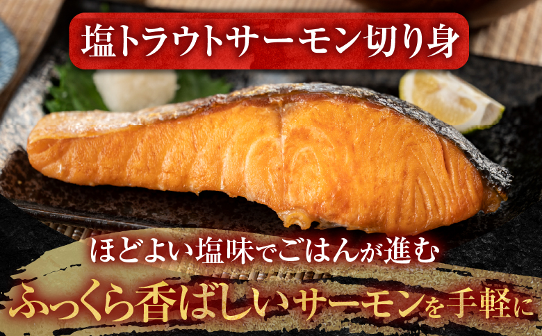 塩トラウトサーモン切り身1切真空×32P A-09055