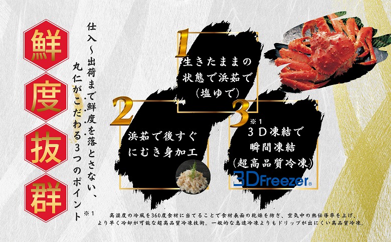 【12/31決済分まで1月中配送】 タラバガニむき身棒肉200g×3P A-50024