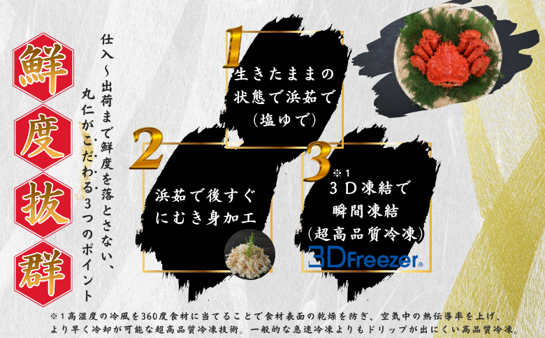 【12/31決済分まで1月中配送】 花咲ガニむき身【桐箱入り】フレーク80g×2段×2セット A-50028