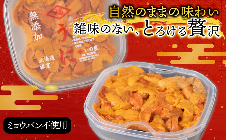 ＜12月17日決済分まで年内配送＞バフンウニ(赤系)塩水パック95～105g×2P B-74002