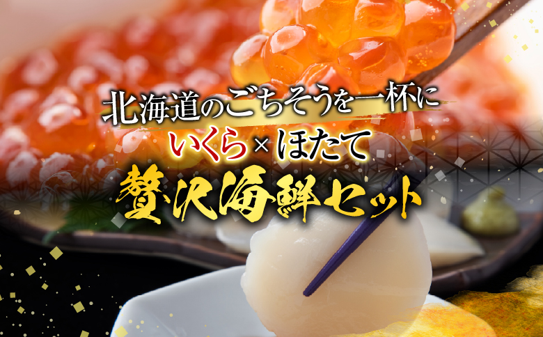 いくら醤油漬け100g×1P、ほたて貝柱500g×1P B-30019