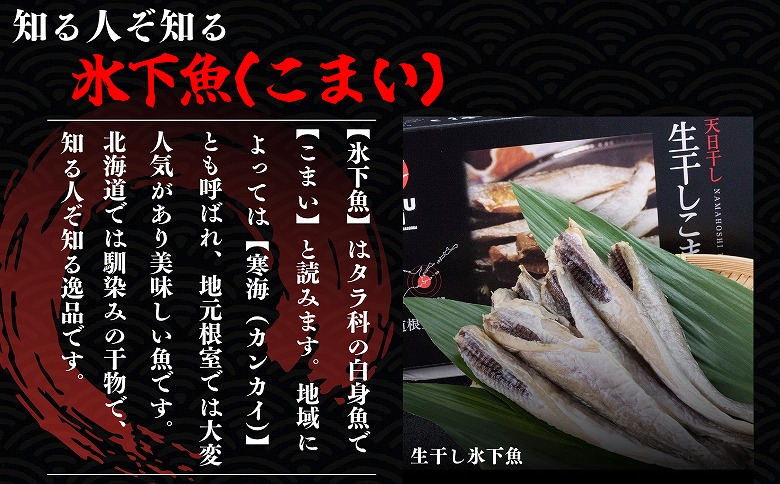【北海道根室産】生干し氷下魚(こまい)200g×10袋 B-50016