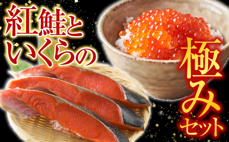 紅鮭姿切り1.2kg×1P・いくら醤油漬け50g×4P C-42095