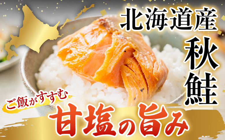 根室海鮮市場＜直送＞無添加甘塩天然秋鮭5切入×3P(計15切、約750g) G-28038
