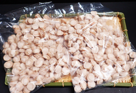 ＼漁業者応援品／ボイルベビーほたて(生食用)600g(60～120玉)×2P A-11115