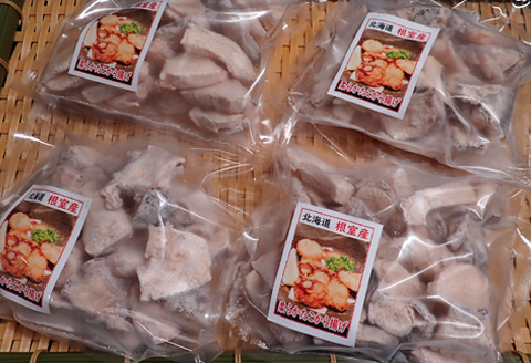 ＜12月10日決済分まで年内配送＞【北海道根室産】唐揚げ用タコ150g×4P A-11117