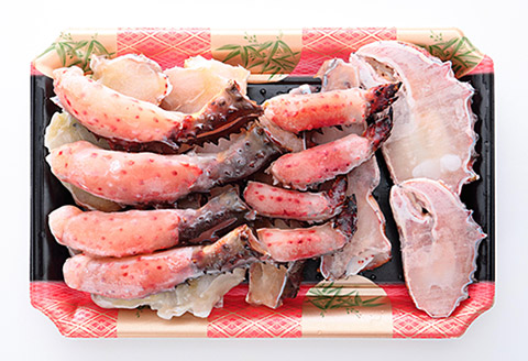 お刺身でも食べられる！生食可カット済み生花咲がに800g A-25021