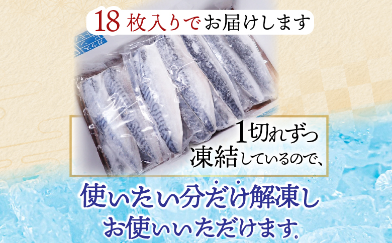 根室海鮮市場＜直送＞一汐さば半身6枚×3P(計18枚) A-28096