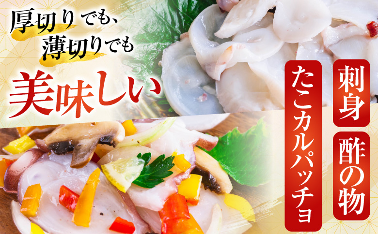 【北海道根室産】たこ足ブロック3～6P(計800g前後～1.4kg前後) A-70059