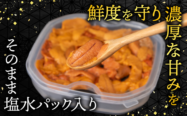 ＜12月17日決済分まで年内配送＞バフンウニ(赤系)塩水パック95～105g×2P B-74002